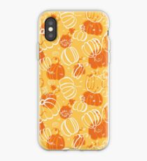 Orange pattern with pumpkins iPhone Case