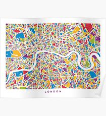 London England Street Map Poster