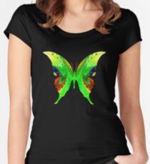 Fractal Butterfly Art Women's Fitted Scoop T-Shirt
