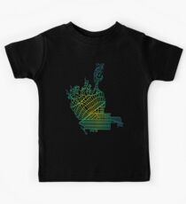 Beverly Hills, LA, USA Colored Street Network Map Graphic Kids Tee