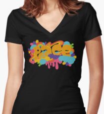 Peace Women's Fitted V-Neck T-Shirt