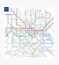 London Underground Map Photographic Print