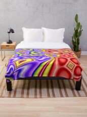 Abstract colorful kite Throw Blanket