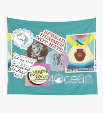 Vegan Collage Wall Tapestry