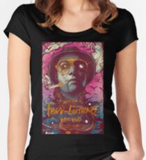 abstrakte Angst und Abscheu Tailliertes Rundhals-Shirt
