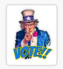 Vote Uncle Sam Sticker Sticker