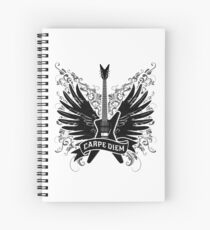 'Carpe Diem Guitar with Wings' Cool Rock n Roll Gift Spiral Notebook