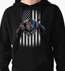 Black Knight American Flag Pullover Hoodie