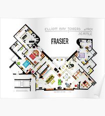 Frasier Apartment Floorplan Poster