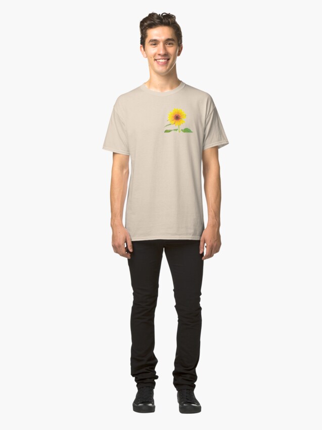 Alternate view of Sunflower in Watercolor Classic T-Shirt