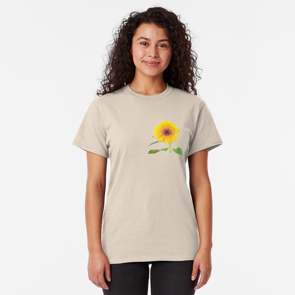 Sunflower in Watercolor Classic T-Shirt