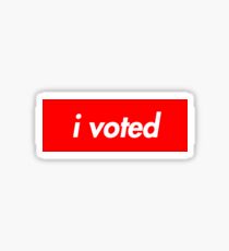 Supreme I Voted sticker Sticker