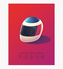 F1 Helmet - Michael Schumacher (Red) Photographic Print