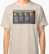 Subway Emergency Instructions Classic T-Shirt