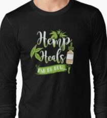 Hemp Heals CBD Oil Design Long Sleeve T-Shirt