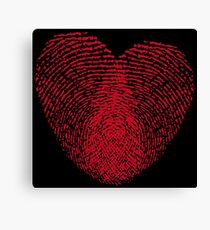 Fingerprint Heart Canvas Print