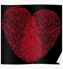 Fingerprint Heart Poster