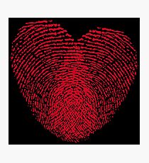 Fingerprint Heart Photographic Print