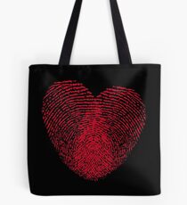 Fingerprint Heart Tote Bag