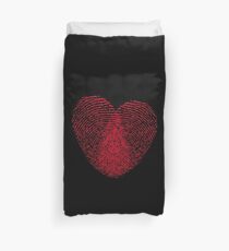 Fingerprint Heart Duvet Cover