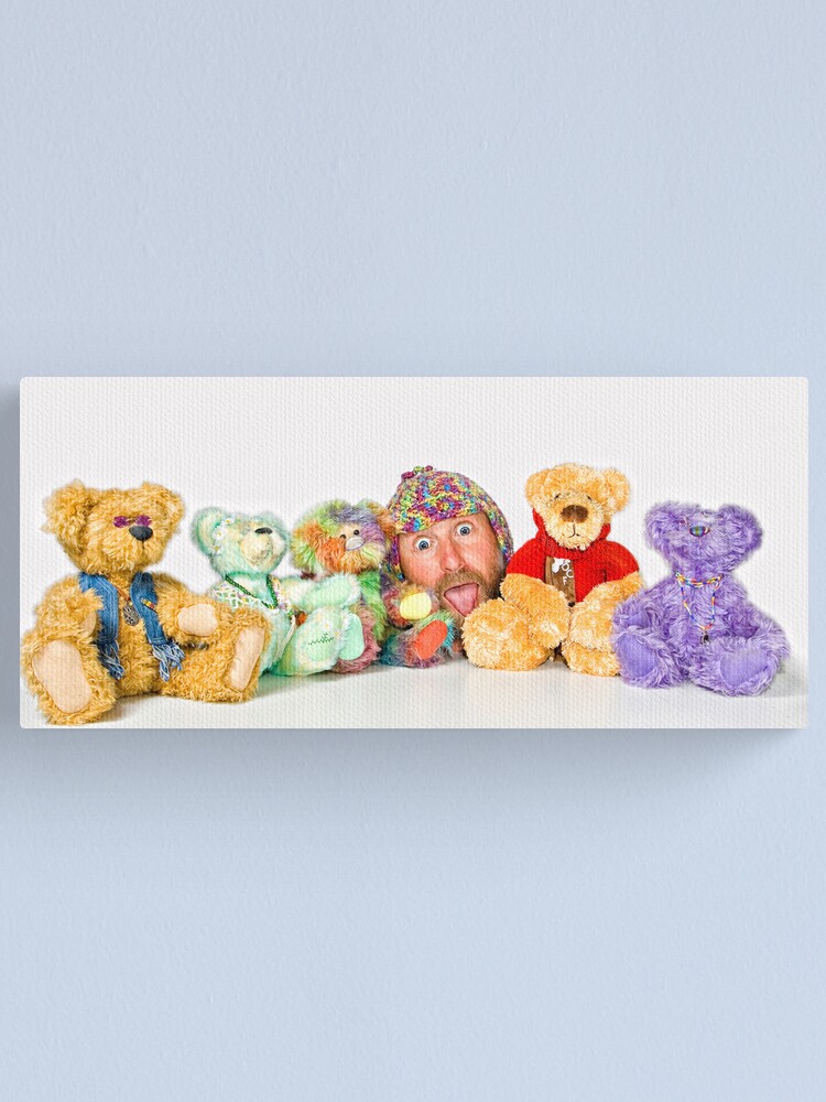 Alternate view of Weird Man and the 5 Bears. Canvas Print
