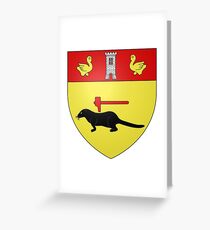 French France Coat of Arms 14964 Blason ville fr Saint Cirgues la Loutre Corrèze Greeting Card