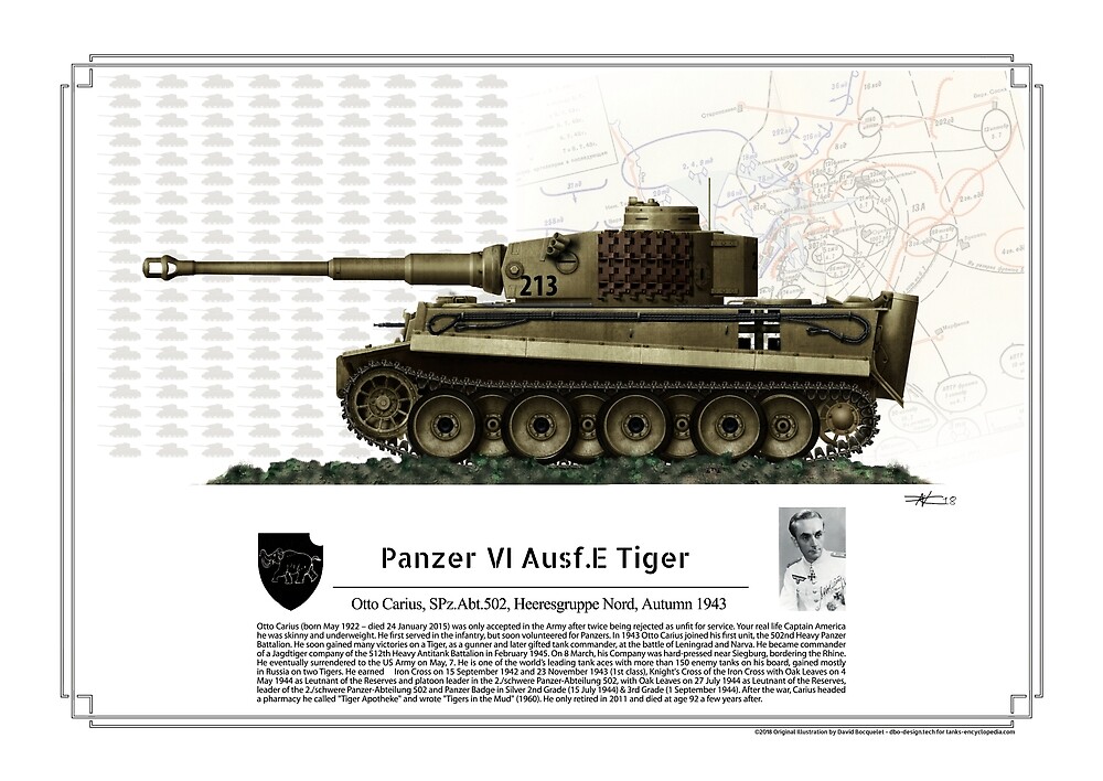 WW II German Army – TANK WALL CHART / SCHEMATIC #1 – Panzer Sd.Kfz