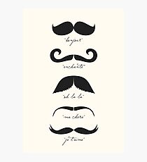 Monsieur Moustache Photographic Print