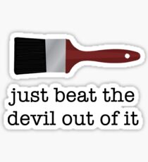 bob ross quote Sticker
