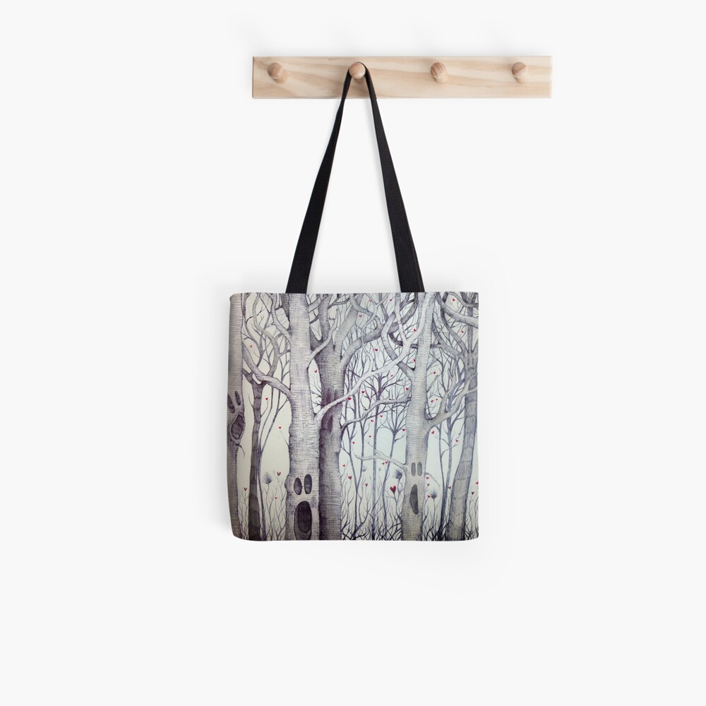 enchanted forest dot large reversible tote