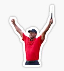 tiger woods back on top Sticker