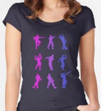 Fortnite Emote Dances Women's Fitted Scoop T-Shirt