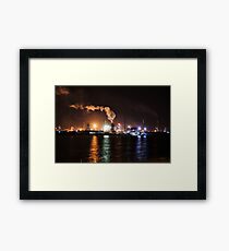 INDUSTRY UNDER THE COVER OF NIGHT - WOLLONGONG Framed Print
