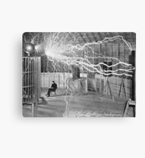 Tesla and His Coils Canvas Print