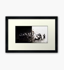 The Battle Of Dark And Light Framed Print