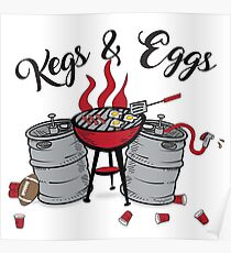 Kegs and Eggs tailgating season Poster