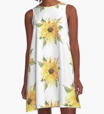 Sunny Sunflower A-Line Dress