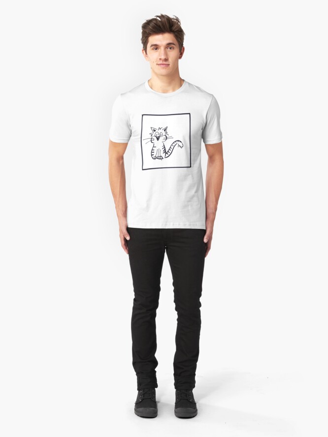 Alternate view of Cat in a frame Slim Fit T-Shirt