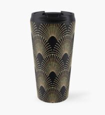 Art deco,gold,black,chic,elegant,1920's,great the Gatsby,pattern Travel Mug