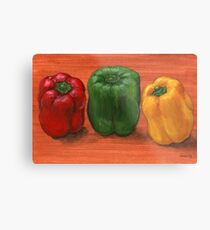 Bell Pepper Trio Metal Print