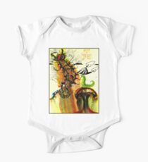 ALICE IM WUNDERLAND: Vintage Caterpillar Dali-Druck 1969 Kurzärmeliger Einteiler