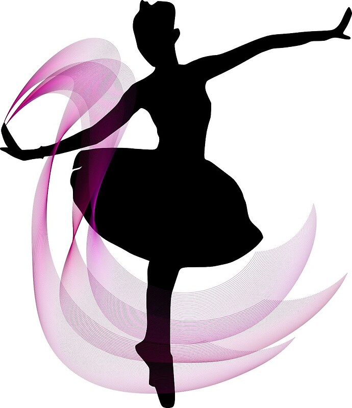 Danza Silueta Rosa 1 De Ally De La Cruz Redbubble