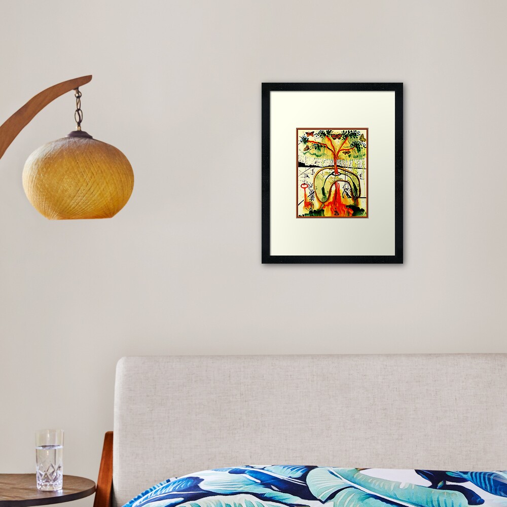 ALICE in WONDERLAND : Vintage 1969 Mad Hatter Party by Dali Print Framed Art Print