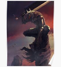 Guts On His Berserk Armor Poster