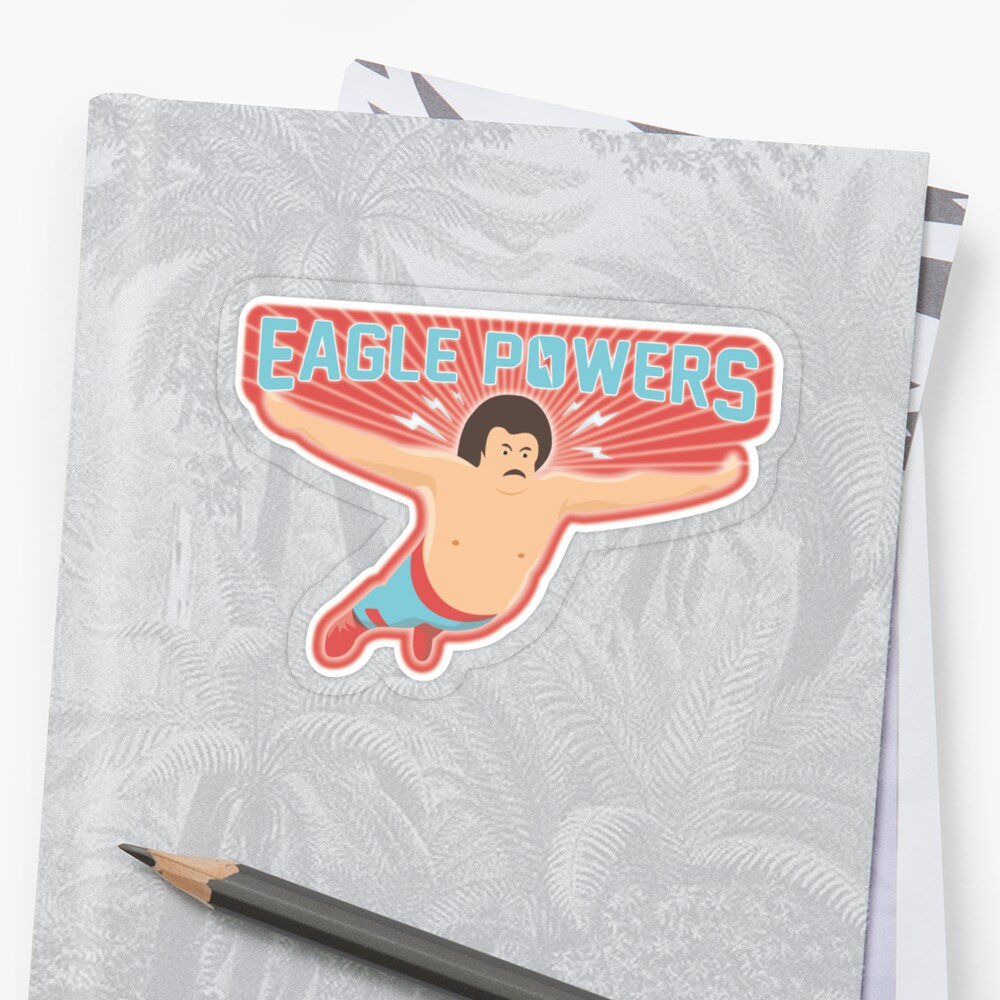 "Nacho Libre Eagle Powers" Sticker by DahlHus | Redbubble