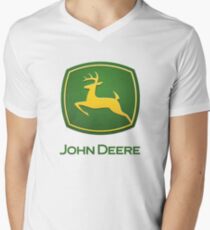John Deere Logo Men's V-Neck T-Shirt