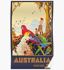 Vintage Travel Poster Australia - Wildlife. Poster