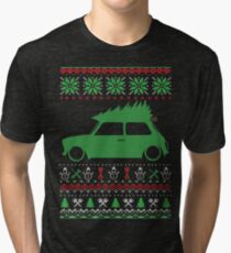 Mini Classic Christmas Ugly Sweater XMAS Tri-blend T-Shirt