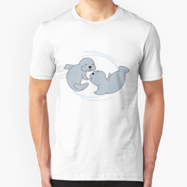 Baby seals, circle Slim Fit T-Shirt