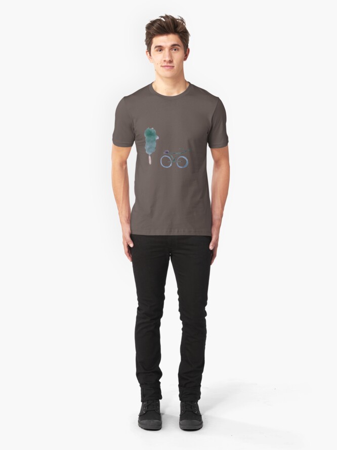 Alternate view of Tree & bike Slim Fit T-Shirt